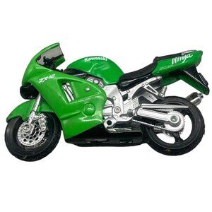 masito ninja kawasakizx.12 motorcycle green black 1:18 scale toy READ